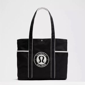 Lululemon Daily Multi Pocket Canvas Tote Bag - Black